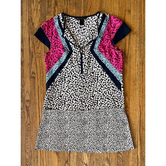 MARC By MARC JACOBS Multicolor Floral SIlk Mini Dress Women's Size Large - Picture 3 of 7